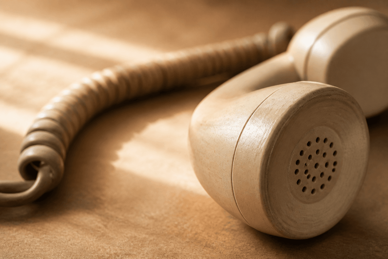 A vintage telephone handset